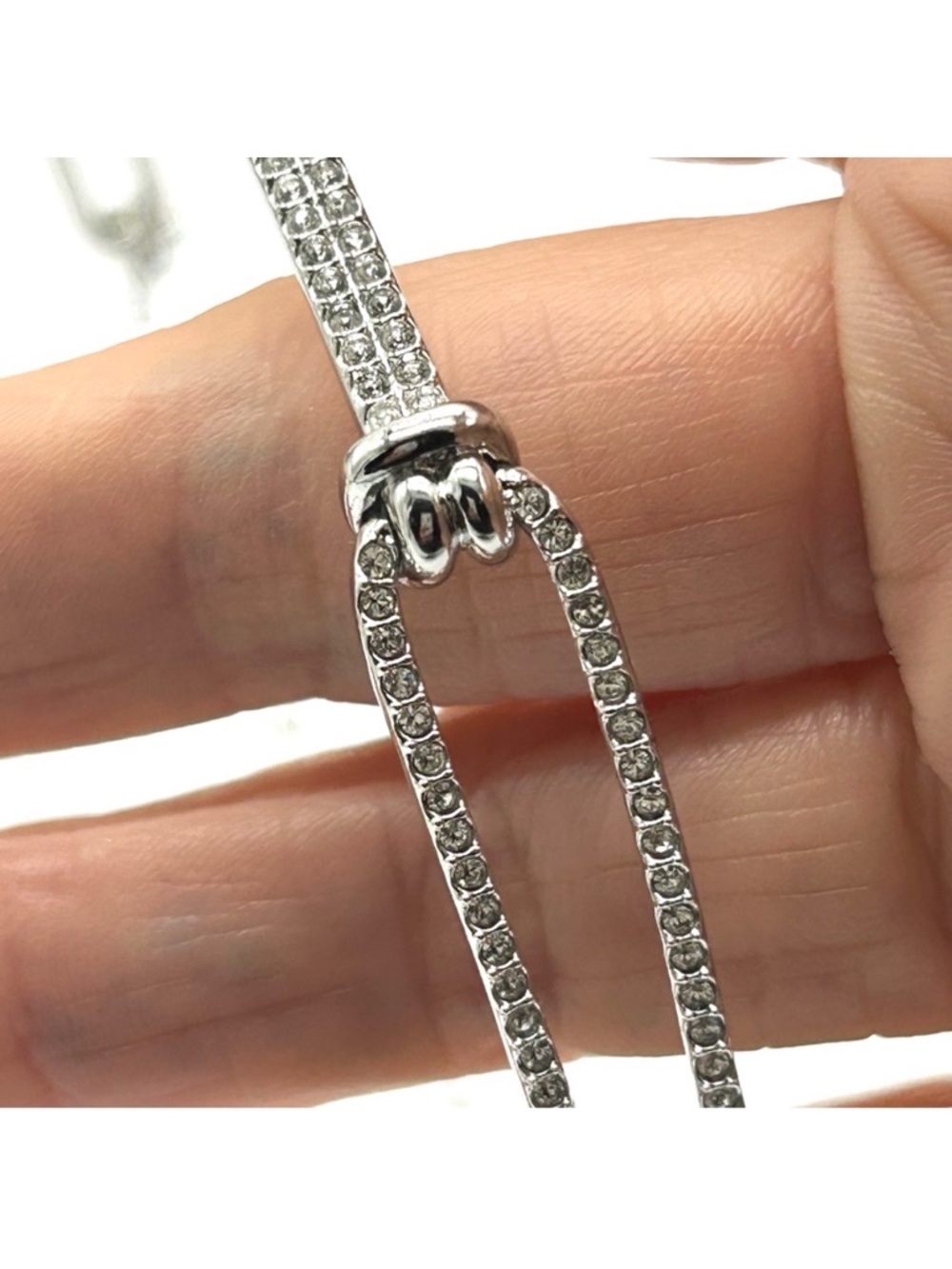 Swarovski Crystal Lifelong Crystal Knot Pave Choker Necklace - Picture 5 of 5